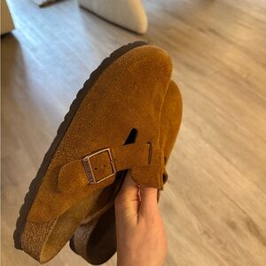 Boston Birkenstock Soft Footbed Suede Leather Mink